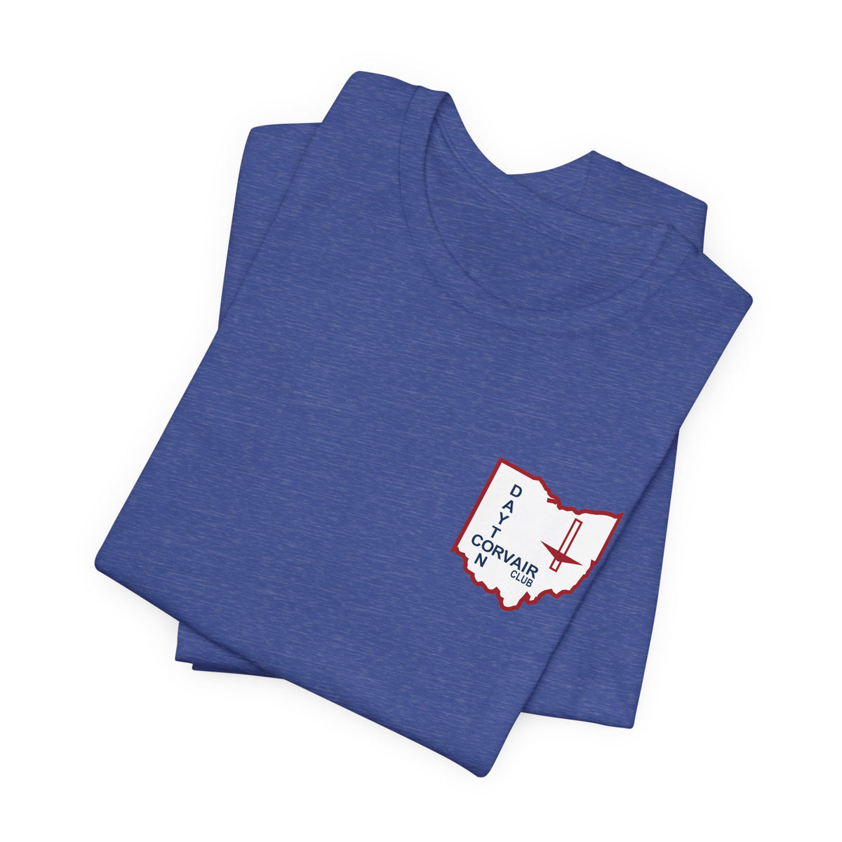 Dayton Corvair Club T-Shirt Unisex Jersey Short Sleeve Tee - Front and Back Logos