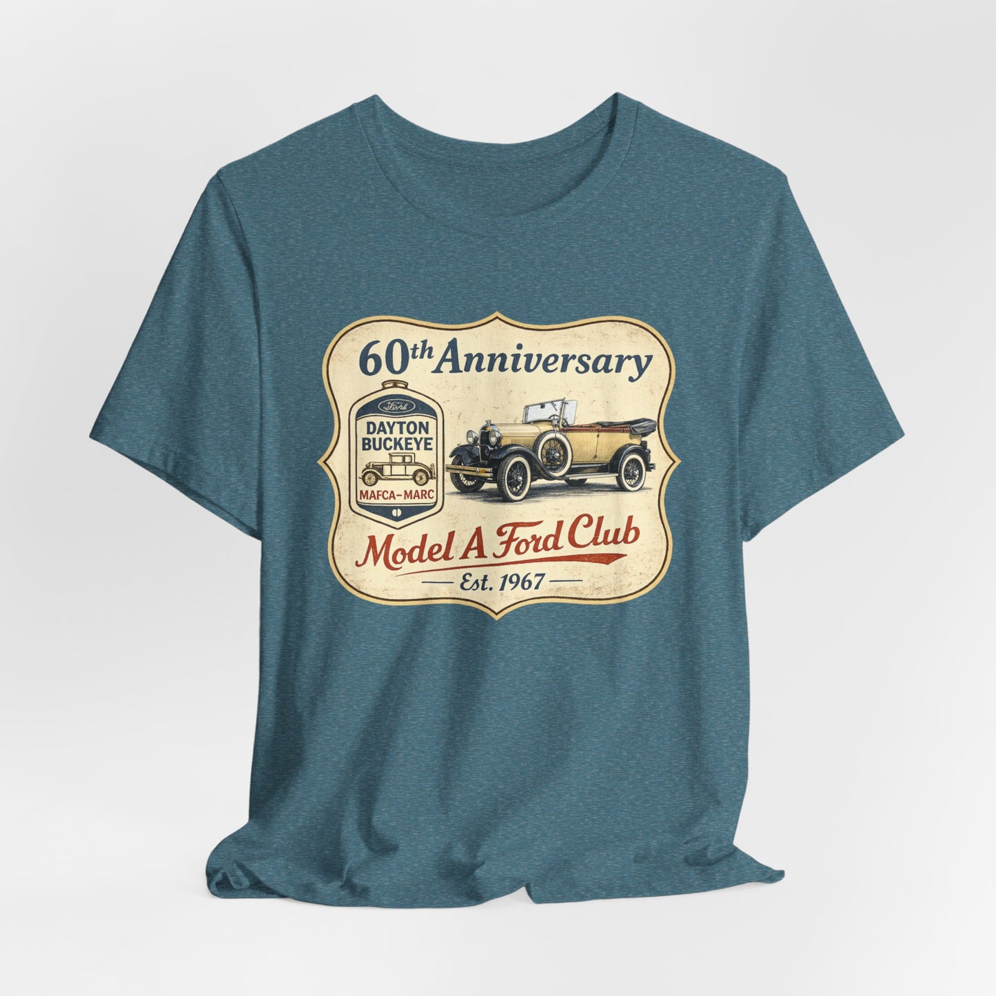 Dayton Buckeye Model A Ford Club 60th Anniversary T-Shirt (KS) - Vintage Car Tee