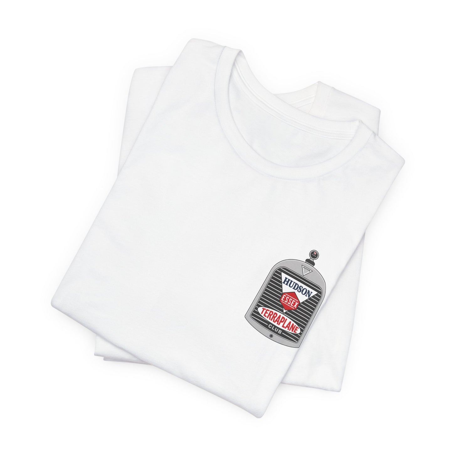 Hudson Essex Terraplane Club Small Chest Logo — Unisex Jersey Short Sleeve Tee