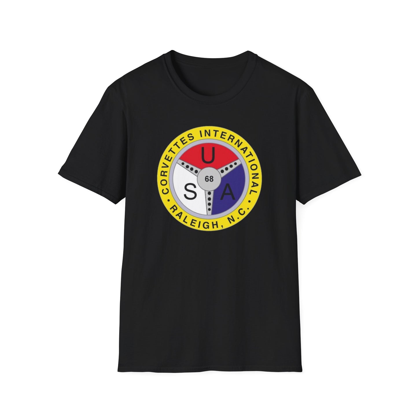 Corvettes International Raleigh NC Logo T-Shirt — Unisex Softstyle T-Shirt