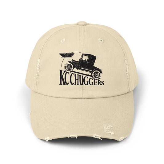 Distressed Baseball Cap — Vintage Car KC Chuggers Logo
