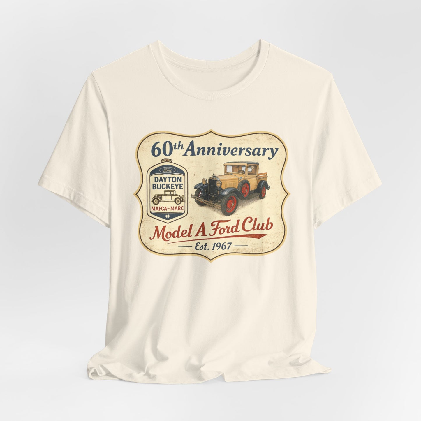 Dayton Buckeye Model A Ford Club 60th Anniversary Tee (DDJ) - Vintage Classic Car Shirt