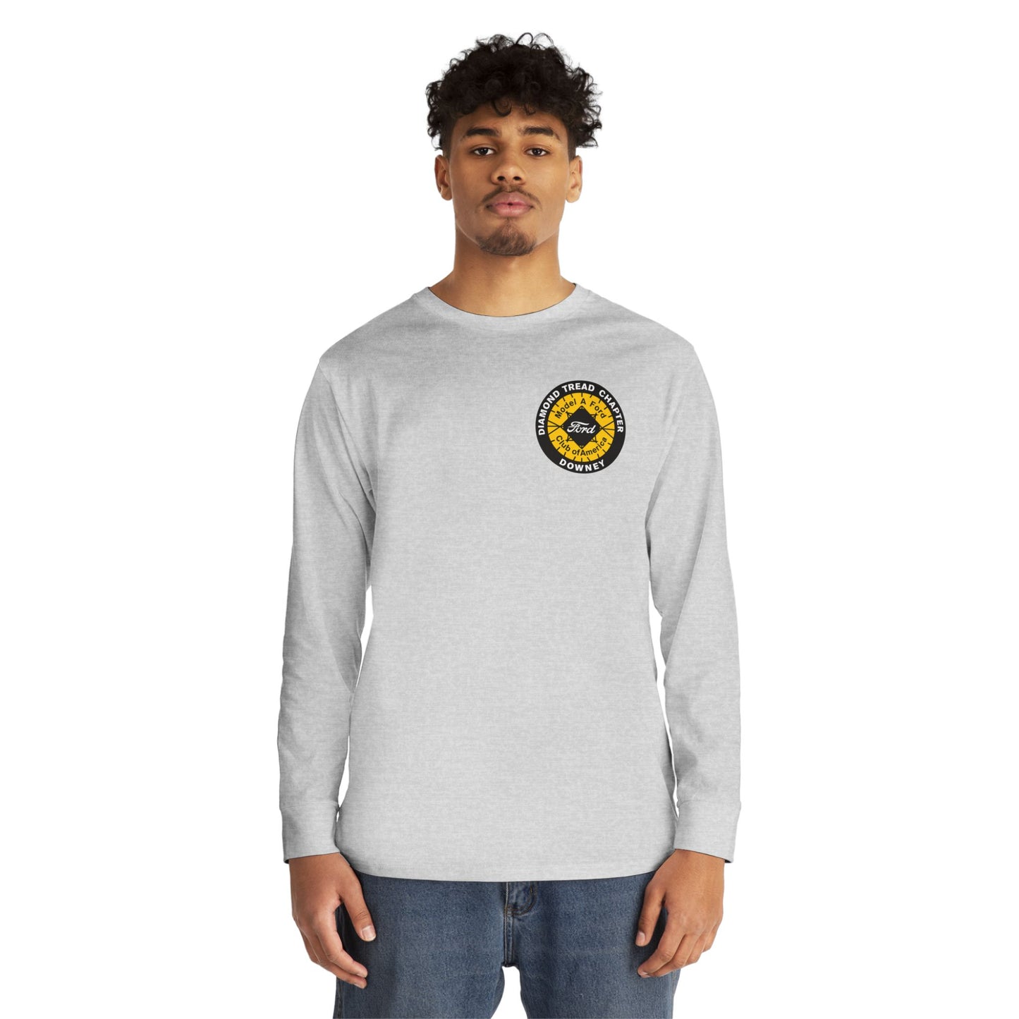 Diamond Tread Chapter Downey Long Sleeve Tee — Minimal Chest Logo