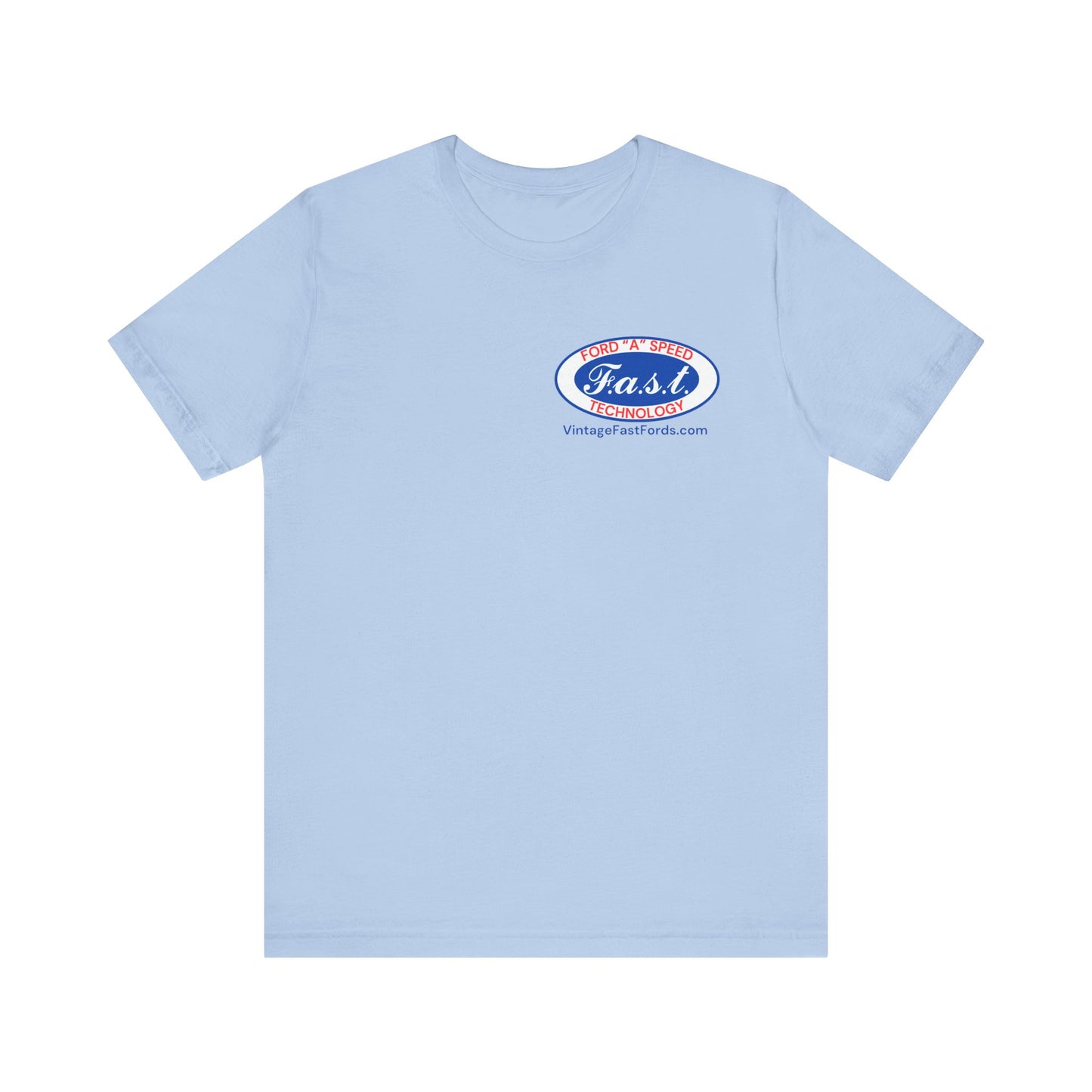 F.a.s.t. Ford "A" Speed Technology (single logo) - Grey Short Sleeve T-Shirt for Casual Style