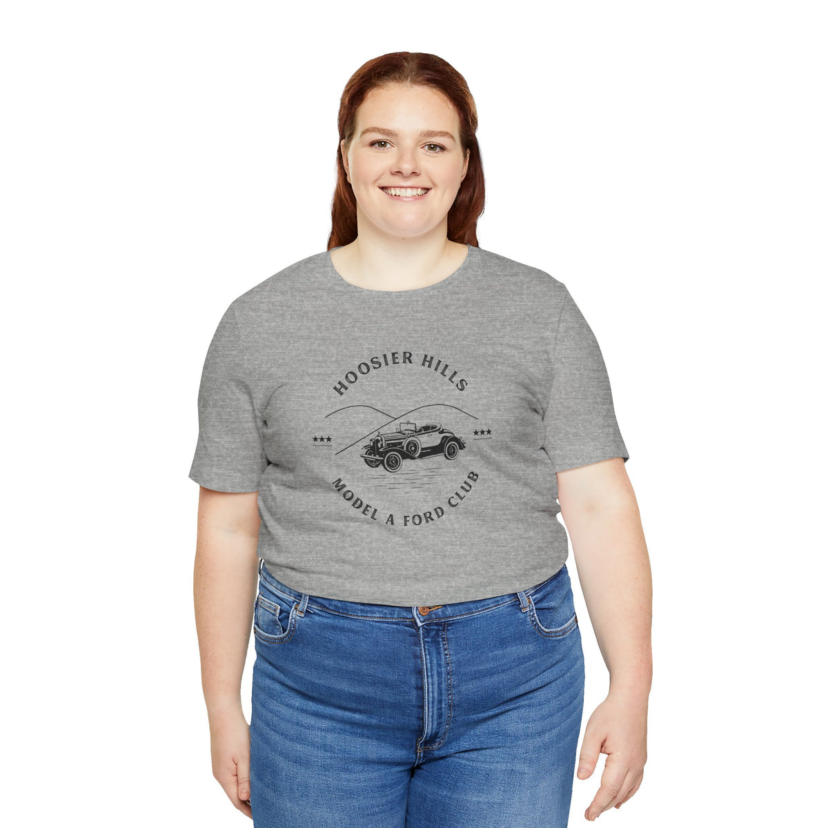Hoosier Hills Model A Ford Club Unisex Jersey Short Sleeve Tee