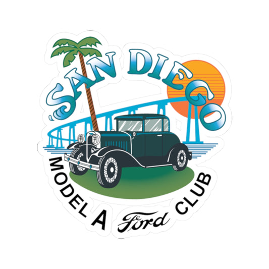 San Diego Model A Ford Club Kiss-Cut Sticker - Great for Windshields