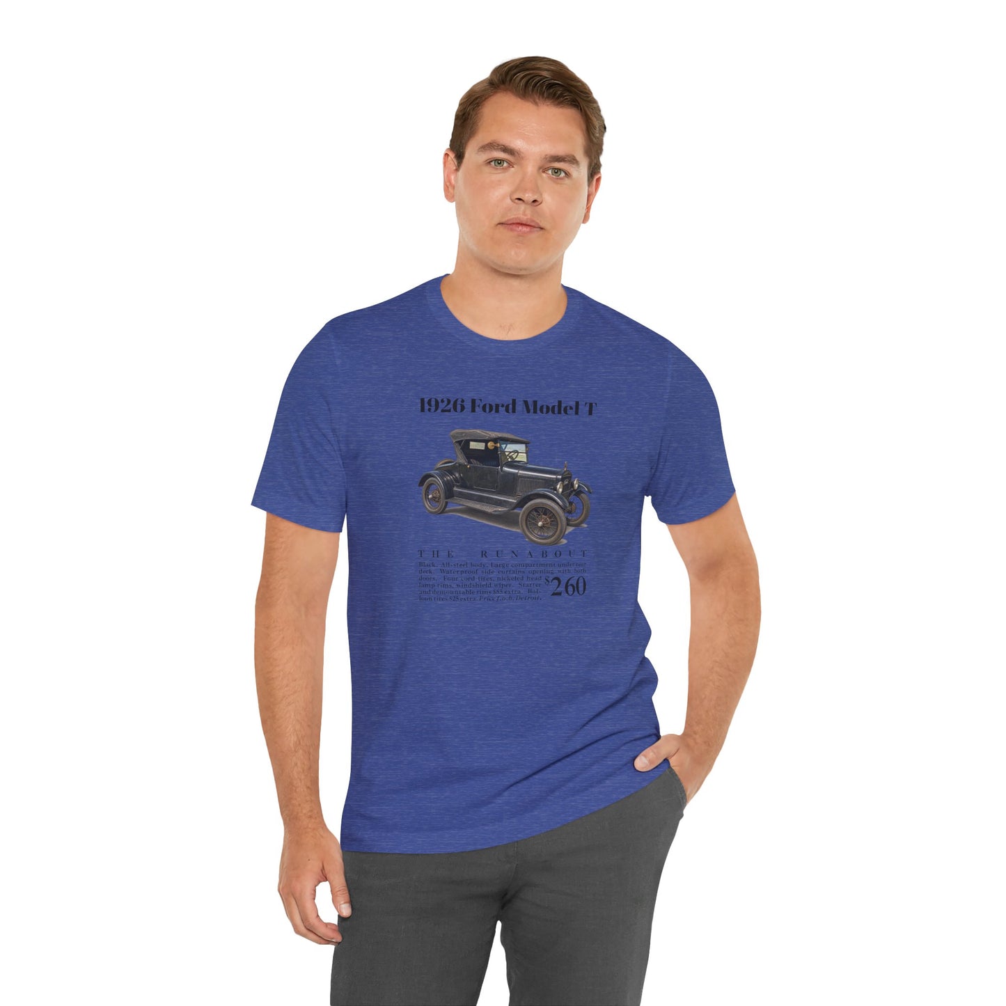 1926 Ford Model T Runabout Vintage Car Tee — Unisex Jersey Short Sleeve Tee