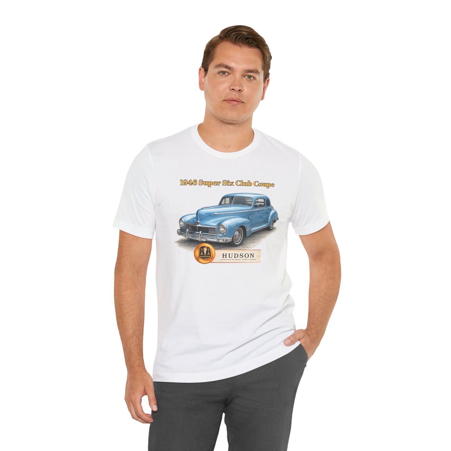 1946 Hudson Super Six Club Coupe T-Shirt – Classic Vintage Car Tee (DE)