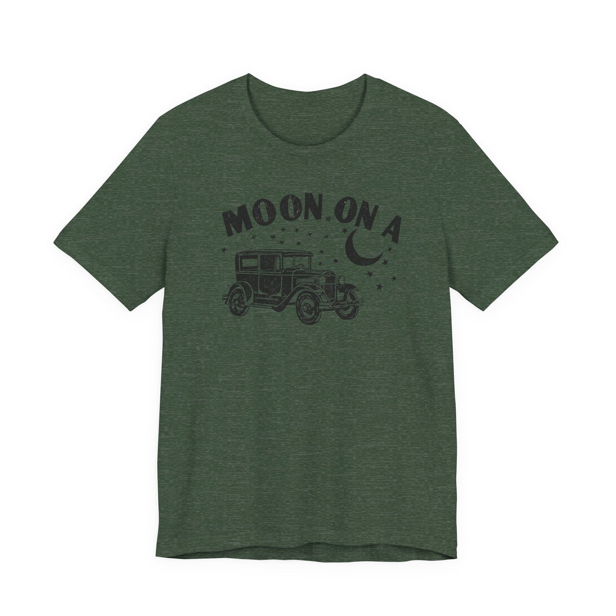 Moon On A Vintage Car T-Shirt — Retro Moon Graphic Tee