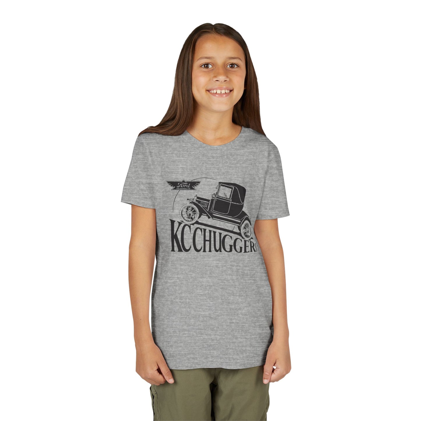 KC Chuggers Vintage Car Youth Tee - Retro Automobile Graphic Shirt