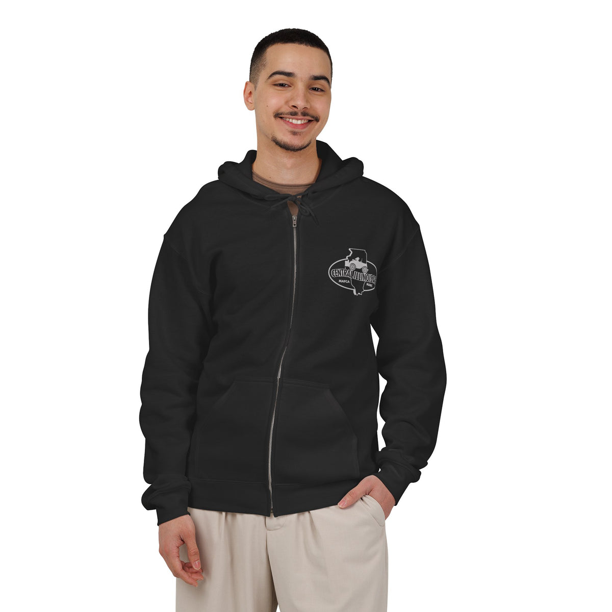 Central Illinois A's Hoodie — Printed Front and Back Logos