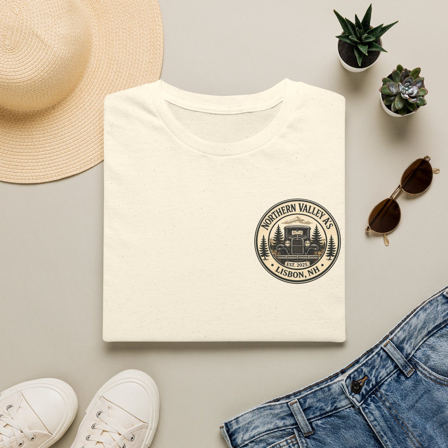 Northern Valley A's Lisbon, NH Vintage Patch T‑Shirt — Front and Back Logo Tee