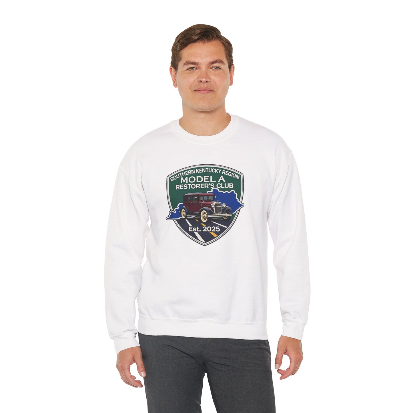 Southern Kentucky Region Model A Restorer's Club Crewneck Sweatshirt — Unisex Heavy Blend™ Gildan Crewneck Sweatshirt
