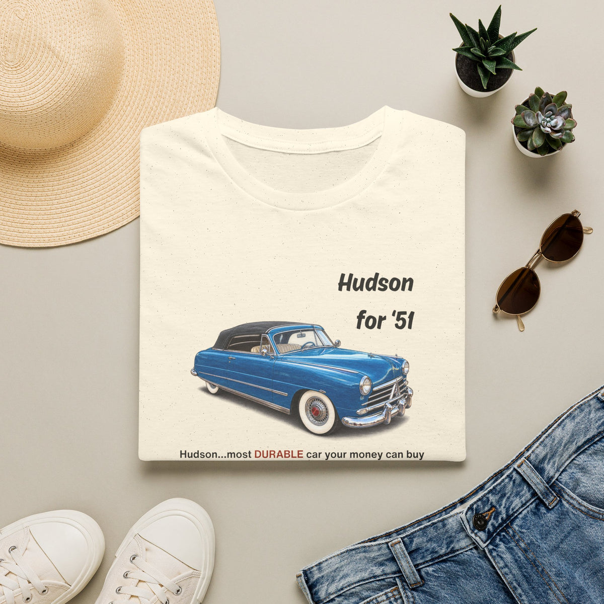 Hudson '51 Classic Car Tee – Unisex Softstyle T-Shirt