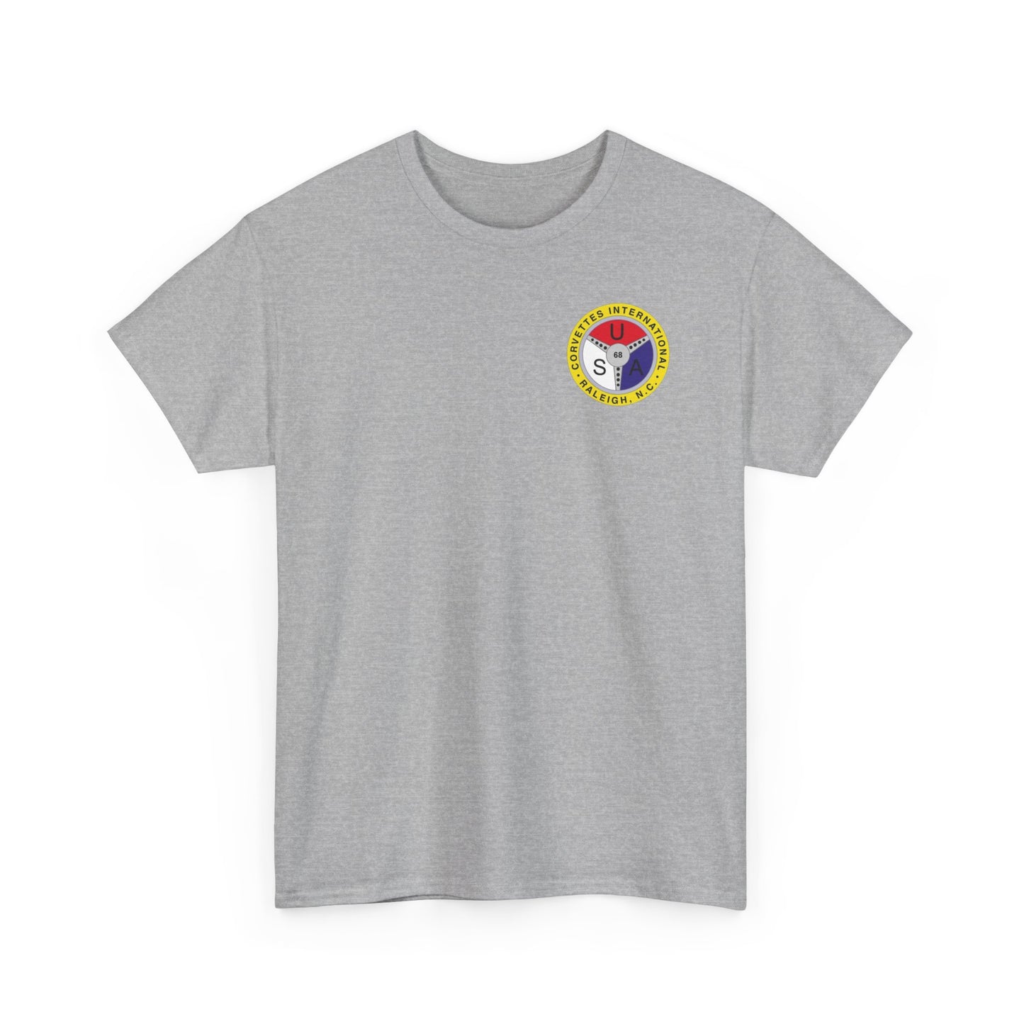 Cornettes International Raleigh Front and Back Logos — Unisex Heavy Cotton Tee