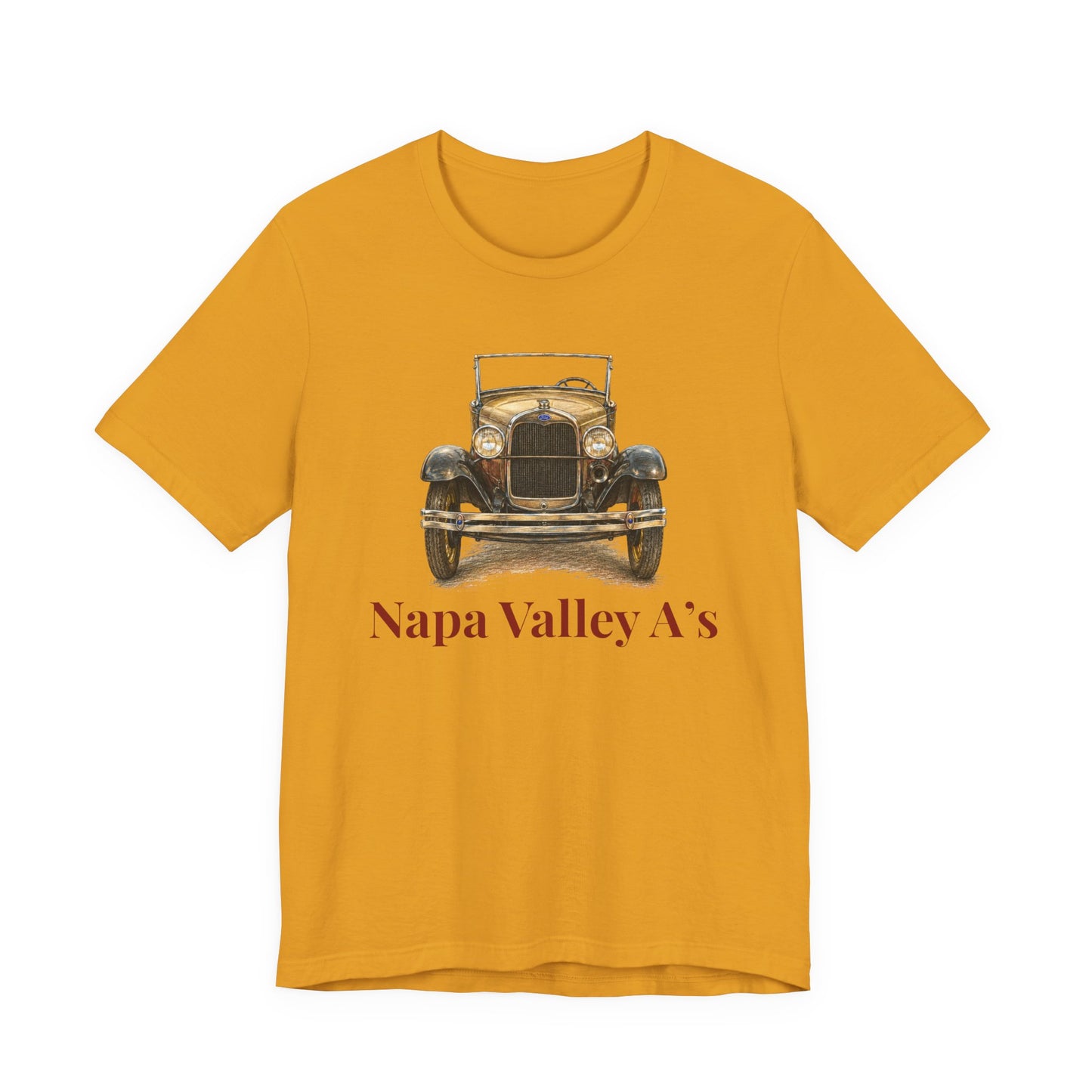 Napa Valley A’s Vintage Car Tee - Large Front Logo