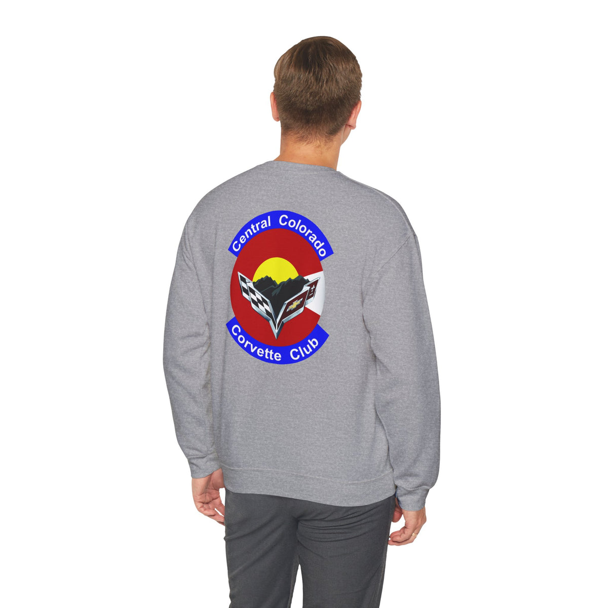 Central Colorado Corvette Club Screen Printed Sweatshirt – Unisex Heavy Blend™ Crewneck Sweatshirt