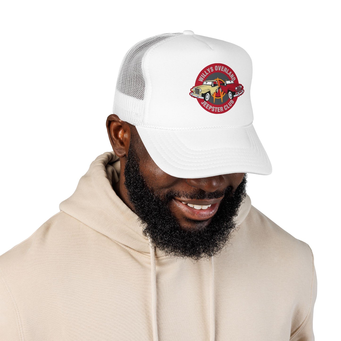 Willys Overland Jeepster Club Printed Trucker Hat