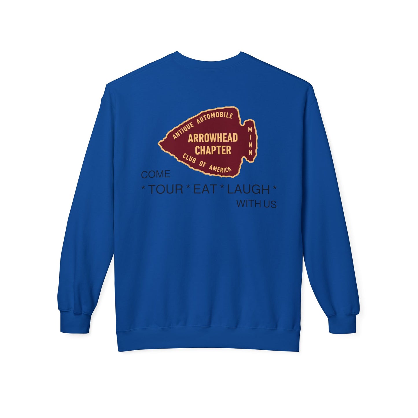 Arrowhead Chapter Club Crewneck Sweatshirt — Vintage Automobile Motor Club Design
