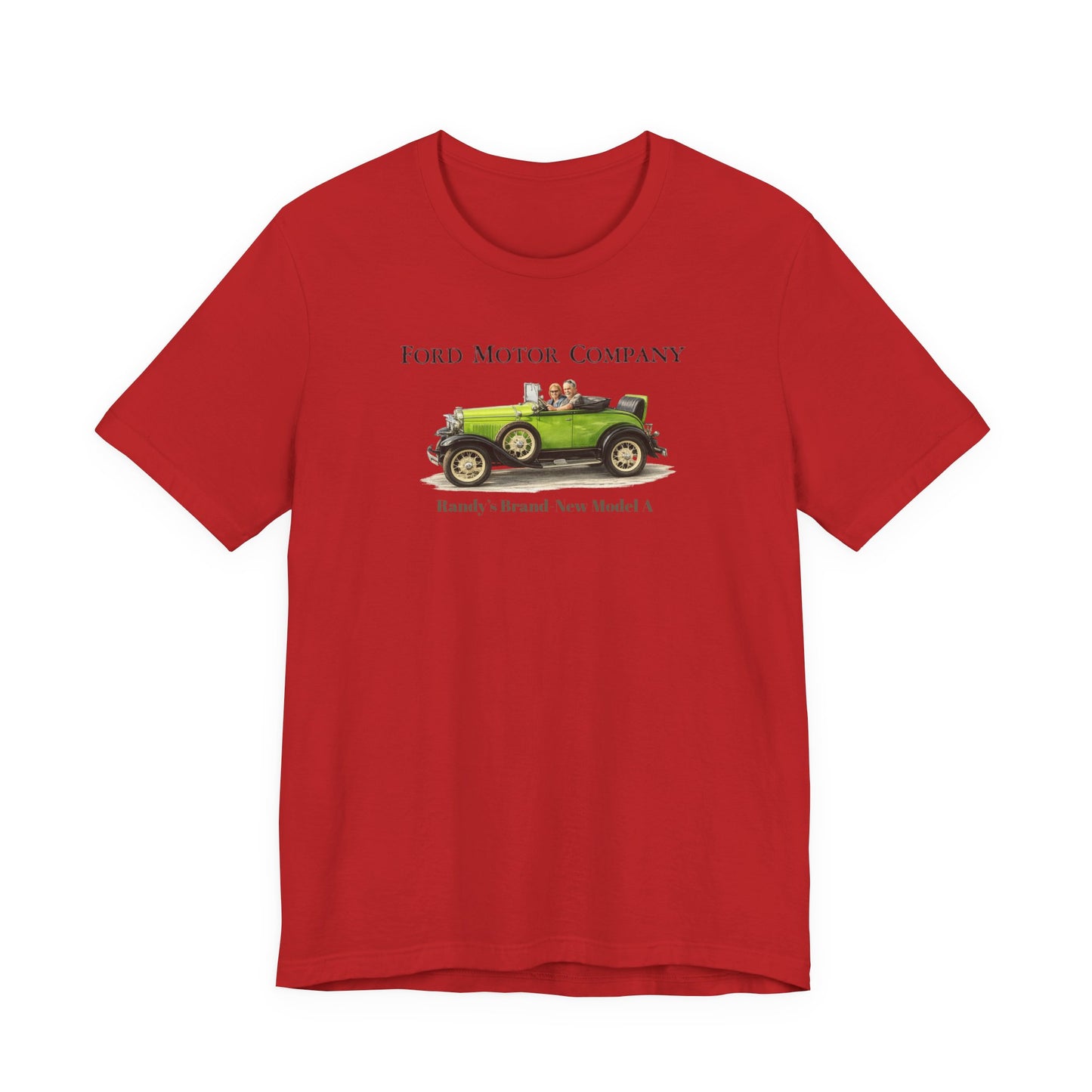 Randy's Brand-New Model A Tee — Classic Antique Car Graphic Shirt