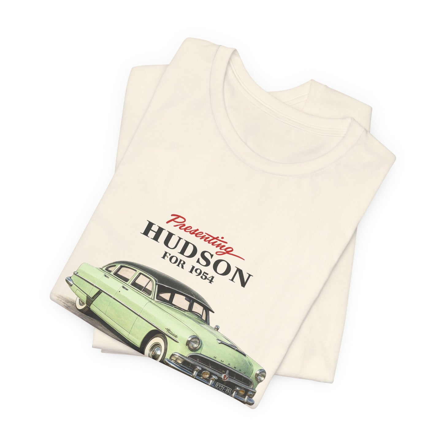 1954 Hudson Hornet Vintage Car Tee — Green Classic Automobile Graphic T-Shirt (RonR)