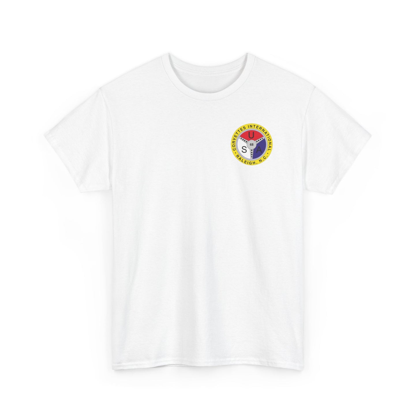 Cornettes International Raleigh Front and Back Logos — Unisex Heavy Cotton Tee