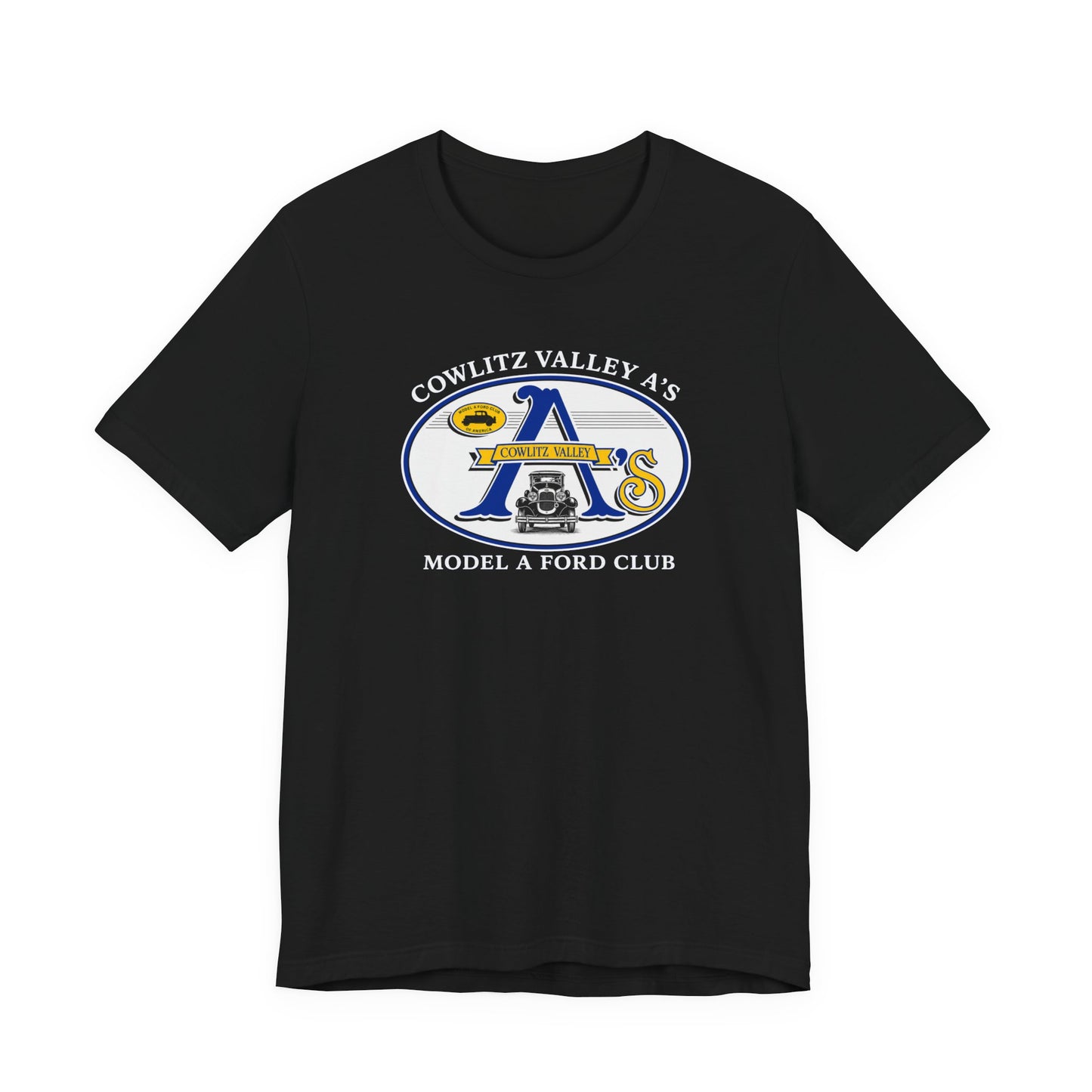 Cowlitz Valley A's Model A Ford Club Tee — Unisex Jersey Short Sleeve Tee