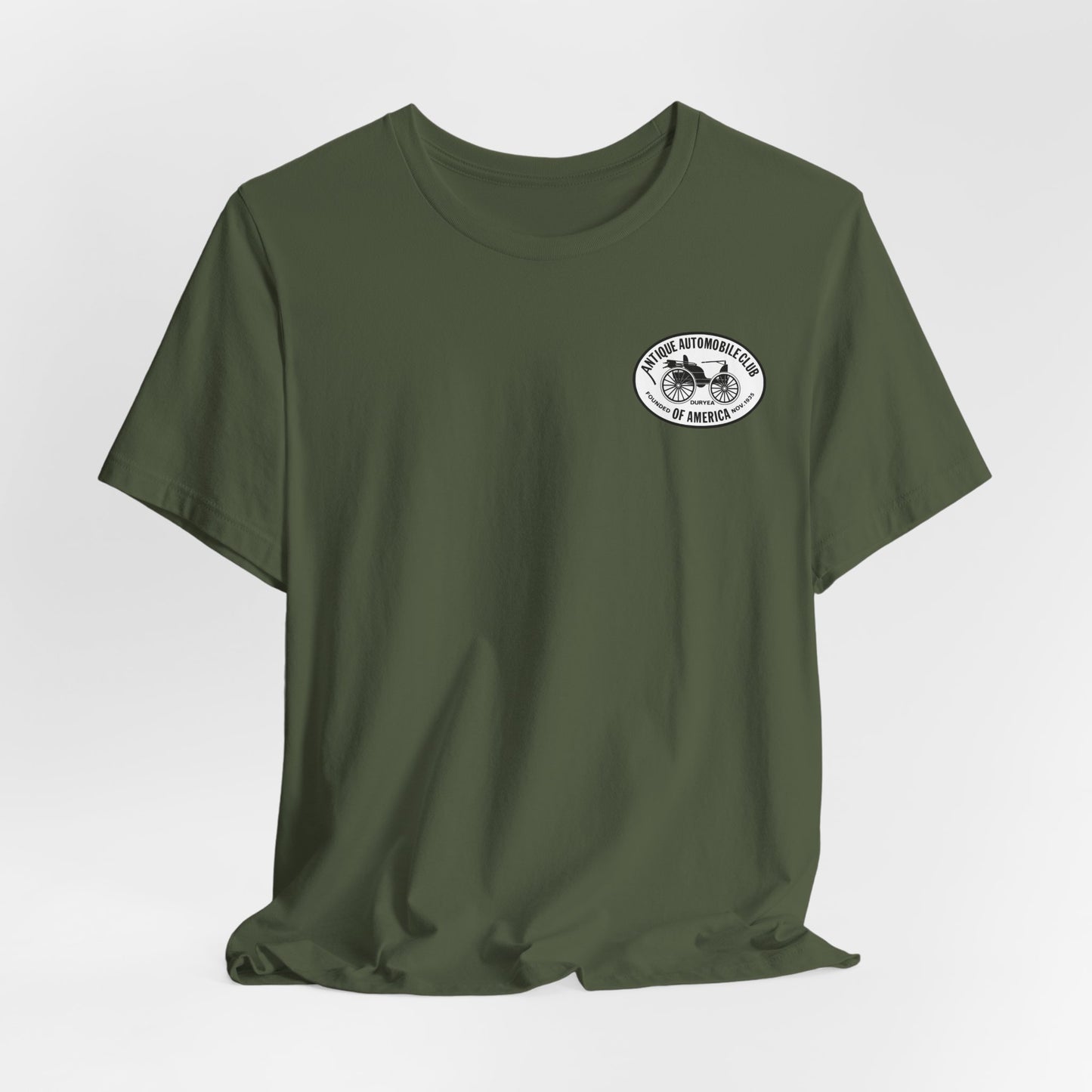 Shenandoah Region AACA Tee — Small White AACA Logo on Front and Large White Shenandoah Region AACA Logo on Back