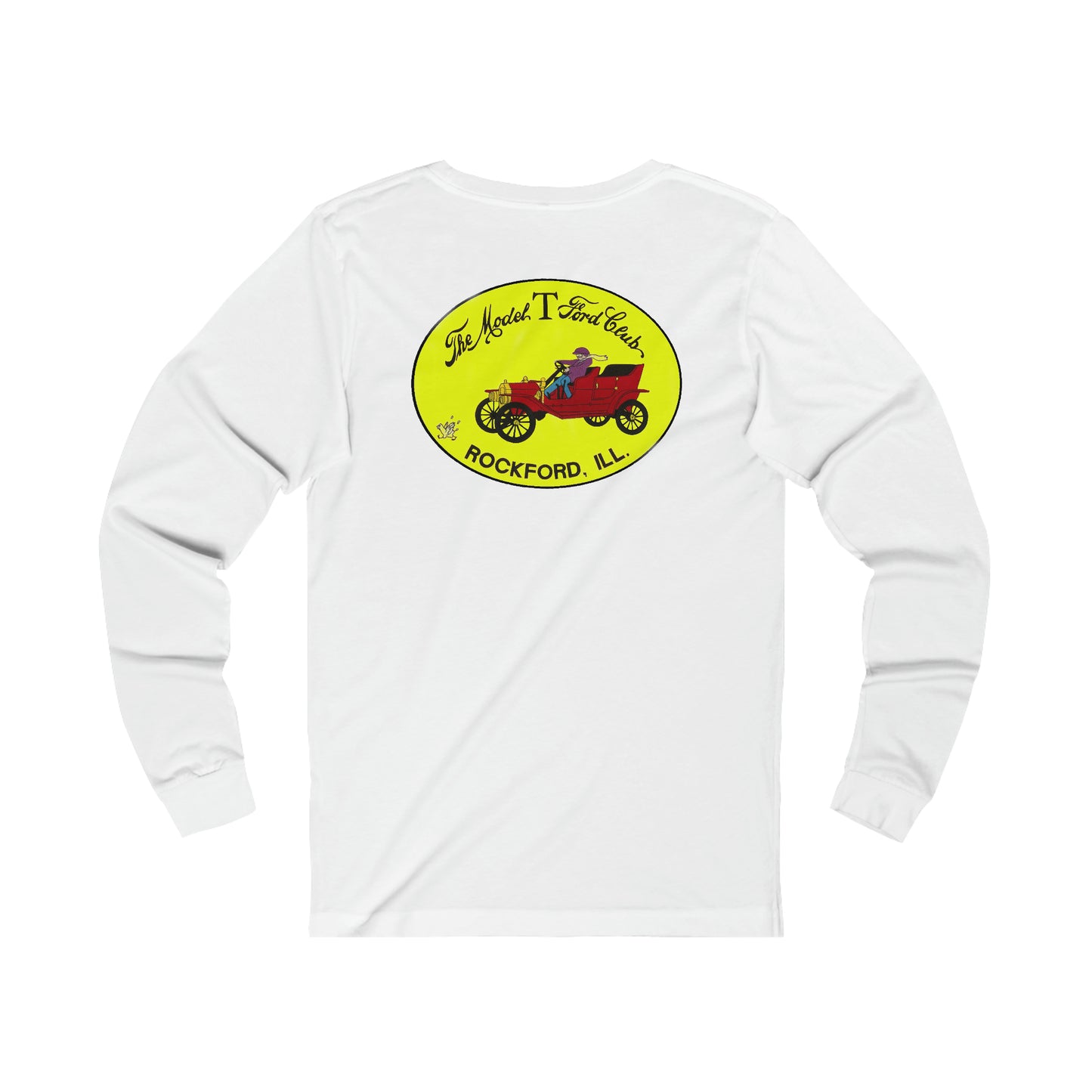 Rockford Model T Ford Club (front and back print) Unisex Jersey Long Sleeve Tee