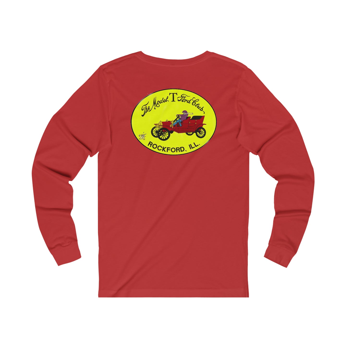 Rockford Model T Ford Club (front and back print) Unisex Jersey Long Sleeve Tee