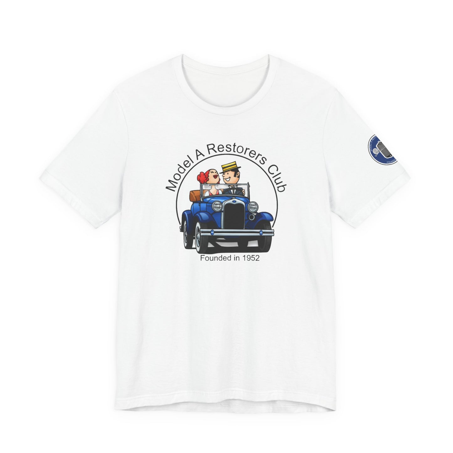 Model A Restorers Club Tee — Vintage Car Classic Car Enthusiast T‑Shirt with Sleeve Logo