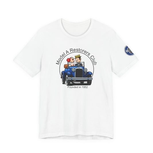 Model A Restorers Club Tee — Vintage Car Classic Car Enthusiast T‑Shirt with Sleeve Logo