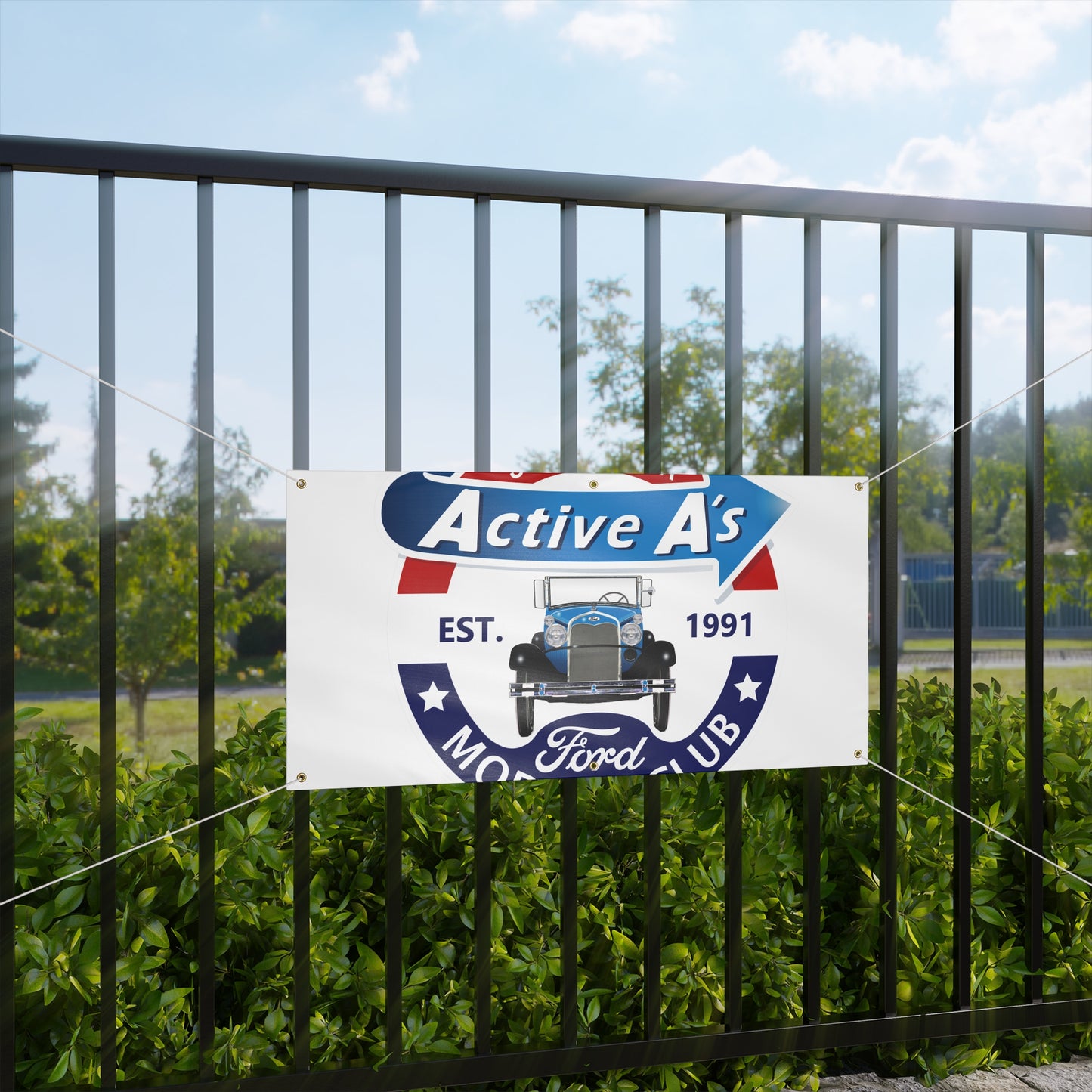 Active A's Ford Model A Club Banner — Southeast PA Active A's Ford Car Club Matte Sign