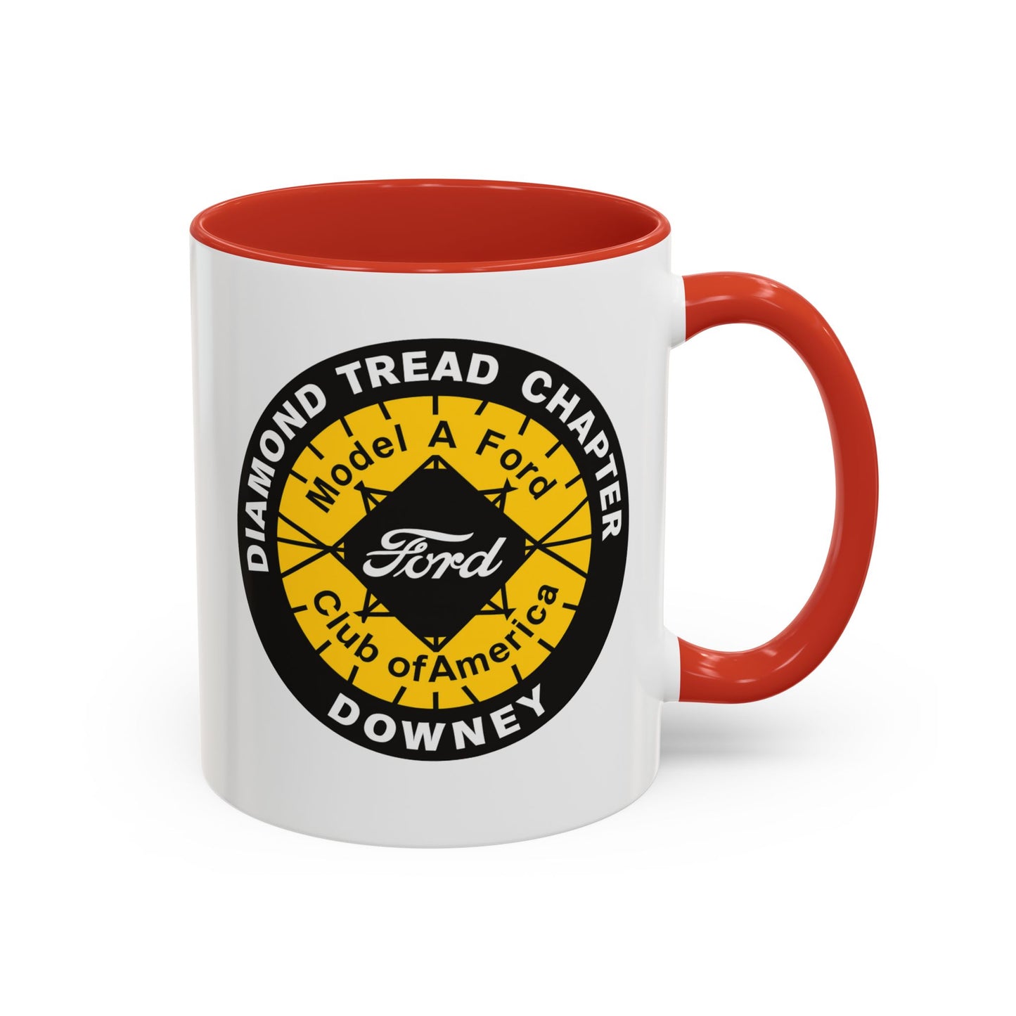 Diamond Tread Chapter Downey Ford Coffee Mug — Model A Ford Club Accent Mug (11/15oz)