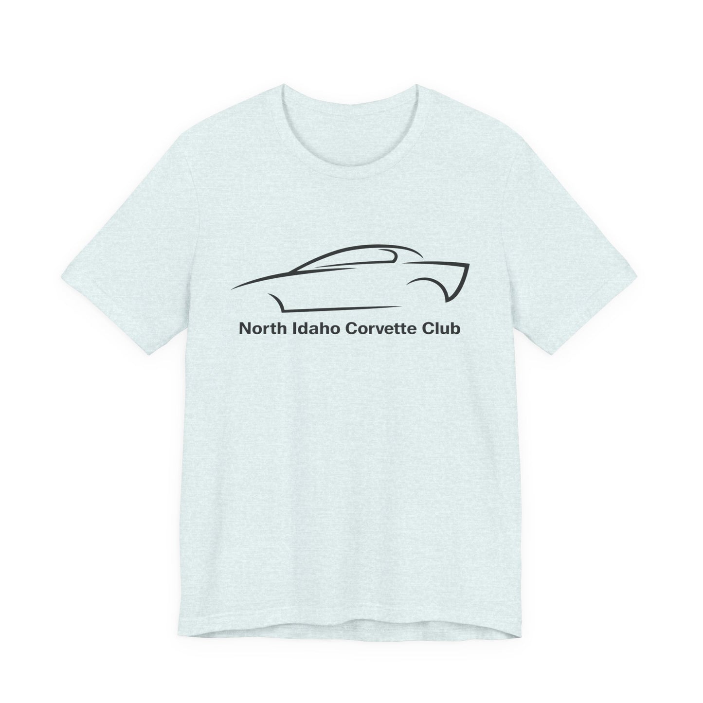North Idaho Corvette Club T-Shirt — Minimal Car Outline Tee