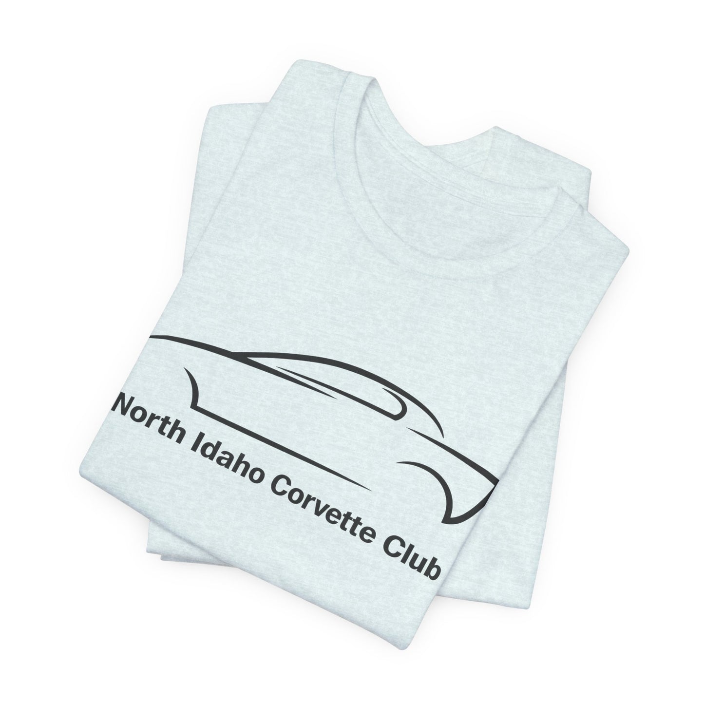 North Idaho Corvette Club T-Shirt — Minimal Car Outline Tee