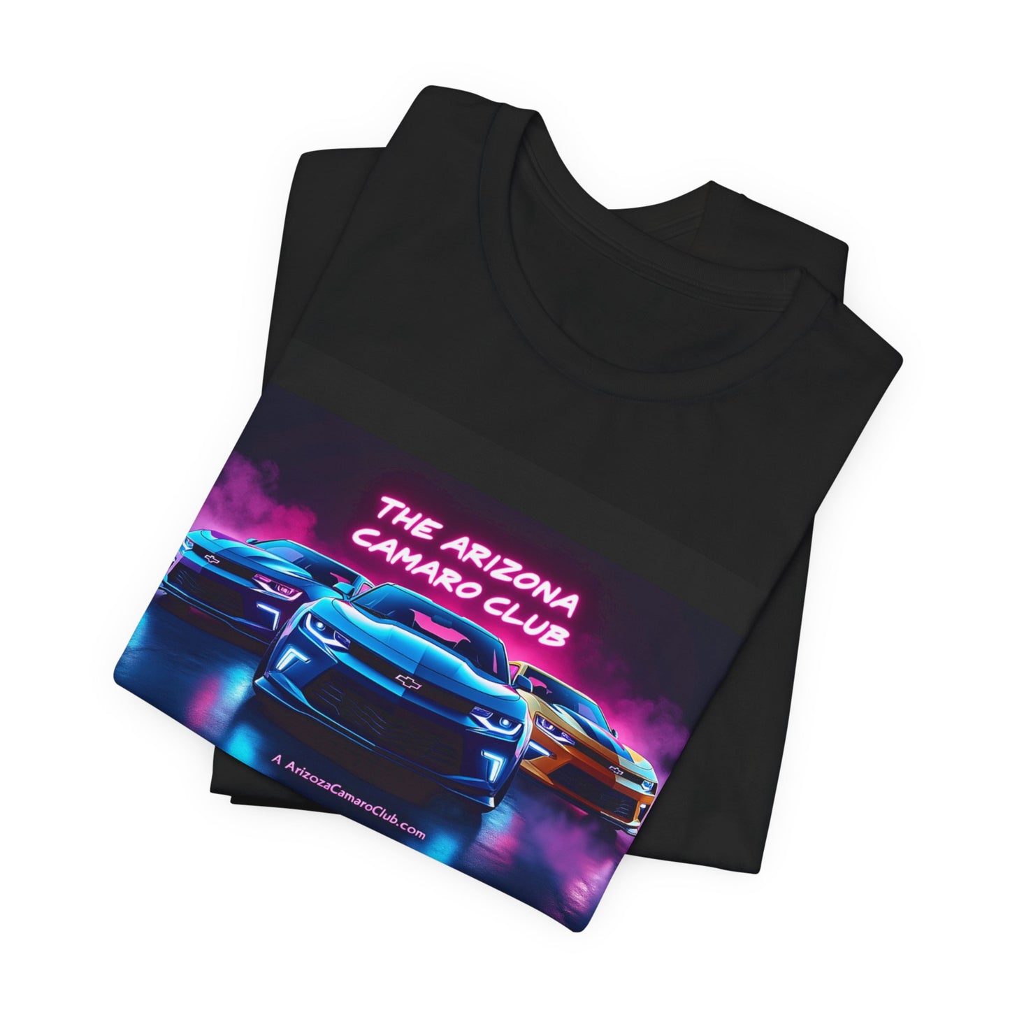 Arizona Camaro Club T-Shirt – Neon Retro Muscle Car Tee