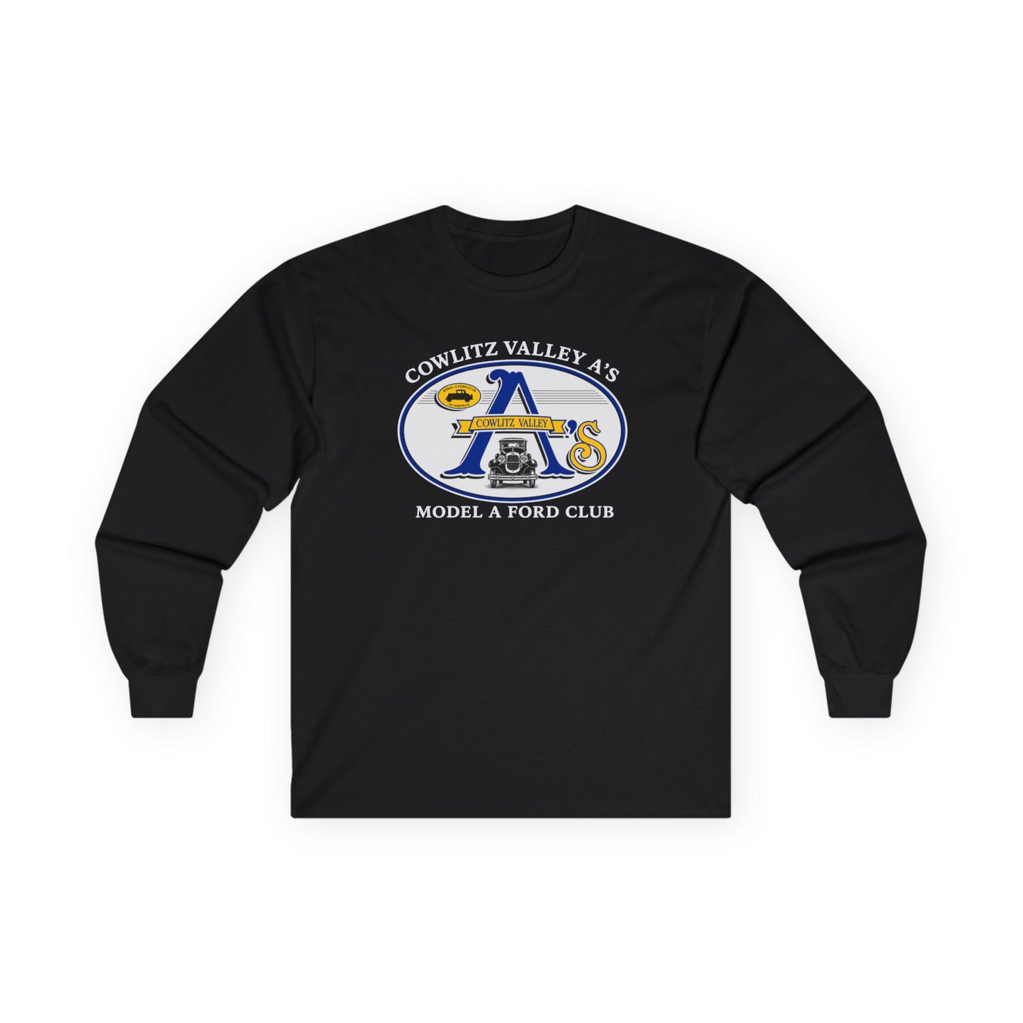 Cowlitz Valley A's Model A Ford Club Long Sleeve Tee