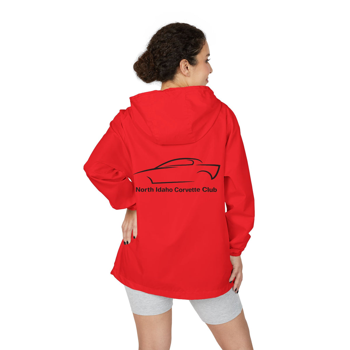 North Idaho Corvette Club Jacket — Unisex Full-Zip Windbreaker Jacket with Front and Back Logos
