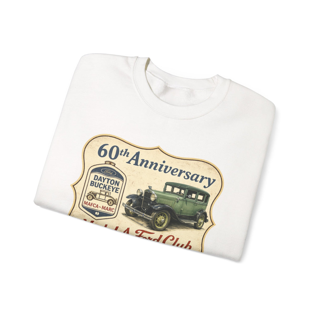 Dayton Buckeye Model A Ford Club 60th Anniversary Unisex Heavy Blend™ Crewneck Sweatshirt Gildan (SSG)