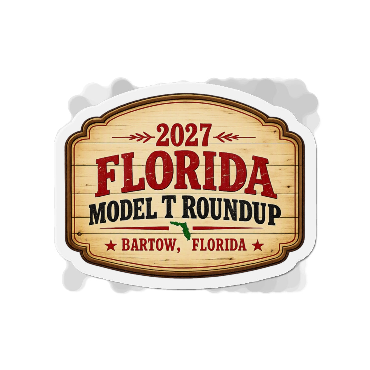2027 Florida Model T Roundup Die-Cut Magnet