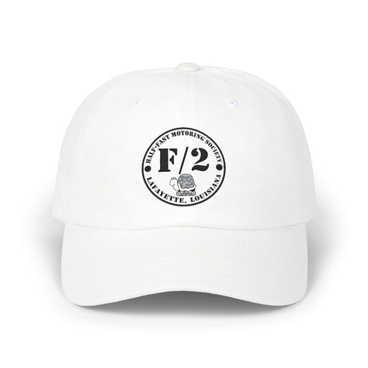 Half-Fast Motoring Society Dad Cap — Embroidered Logo Baseball Hat