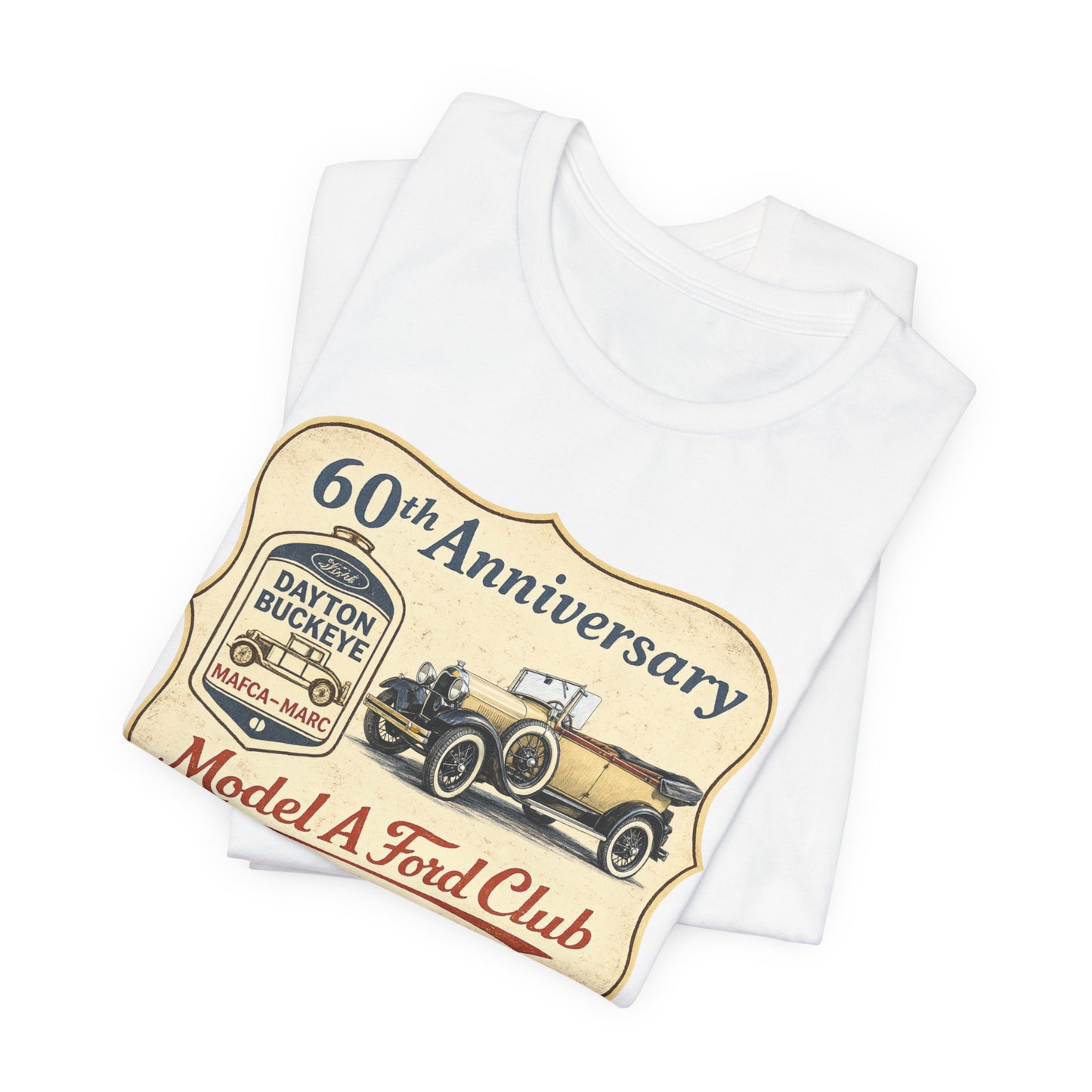 Dayton Buckeye Model A Ford Club 60th Anniversary T-Shirt (KS) - Vintage Car Tee
