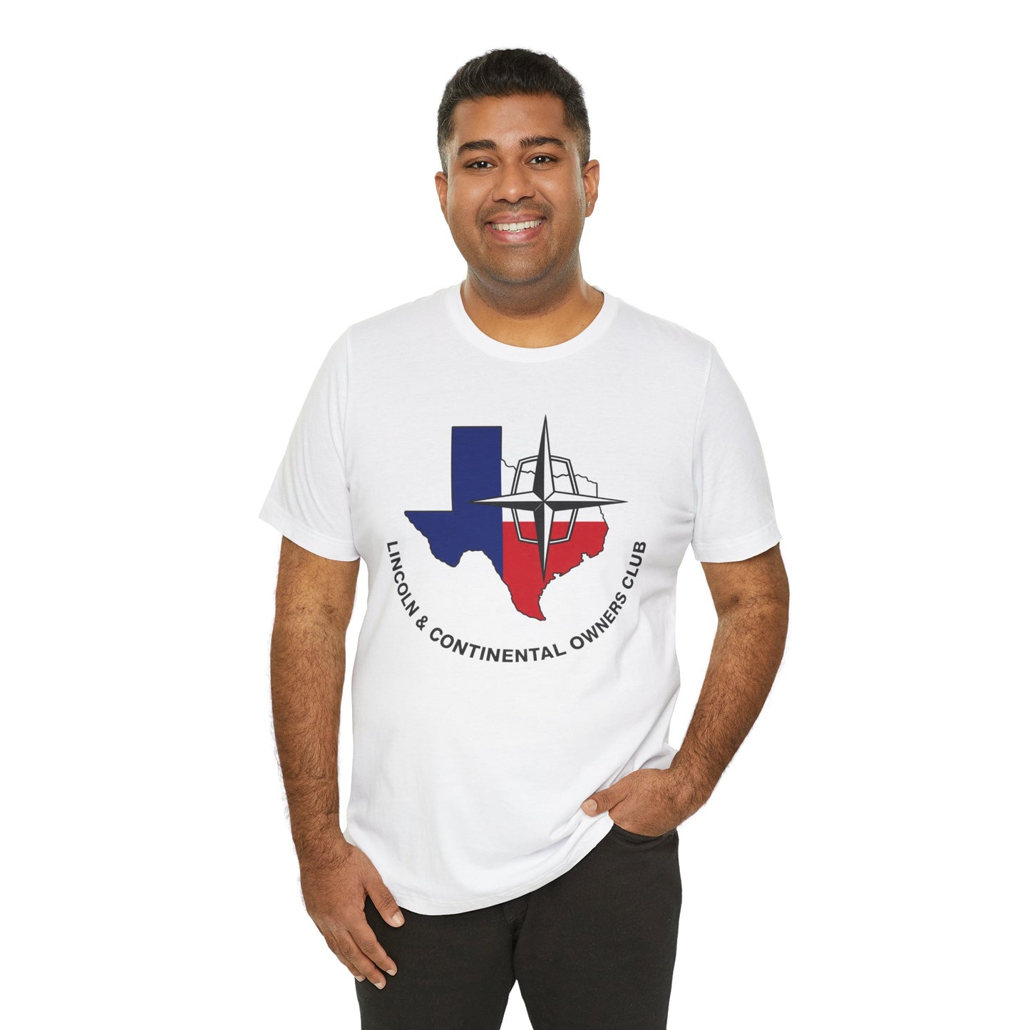 Lincoln & Continental Owners Club - Texas Gulf Coast Region T‑Shirt — Unisex Jersey Short Sleeve Tee