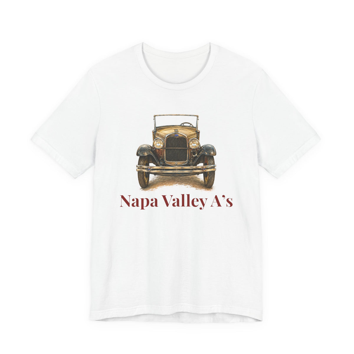 Napa Valley A’s Vintage Car Tee - Large Front Logo