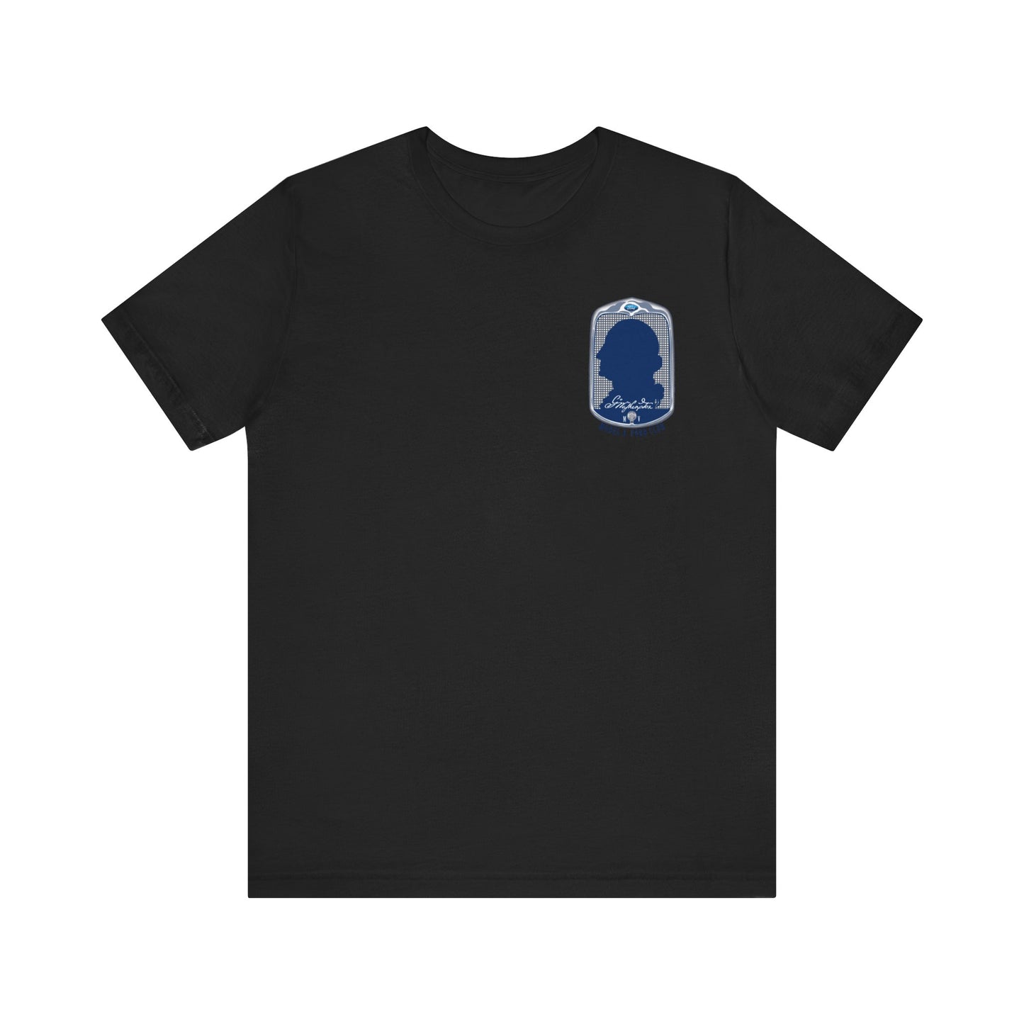 George Washington Model A Ford Club (front and back blue logo) Unisex Jersey Short Sleeve Tee