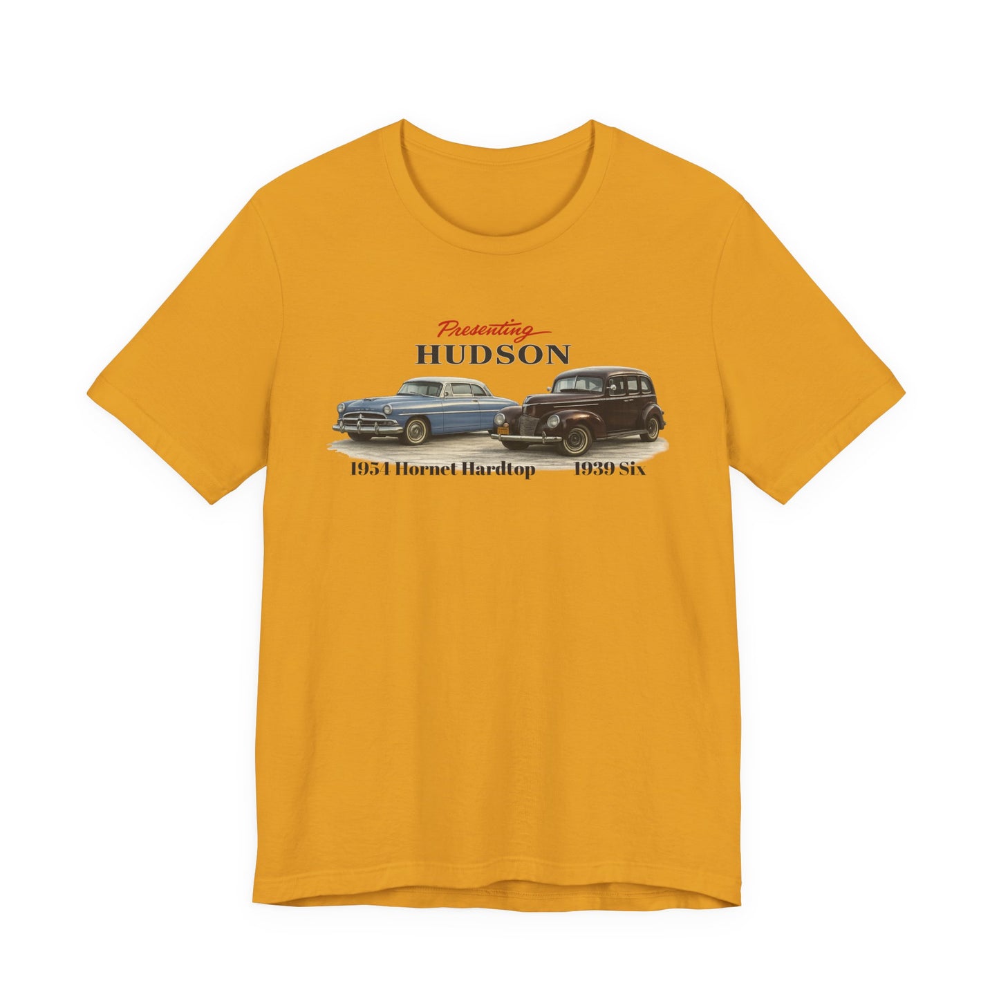 1954 Hudson Hornet Hardtop and 1939 Hudson Six T-Shirt — Classic Car Tee