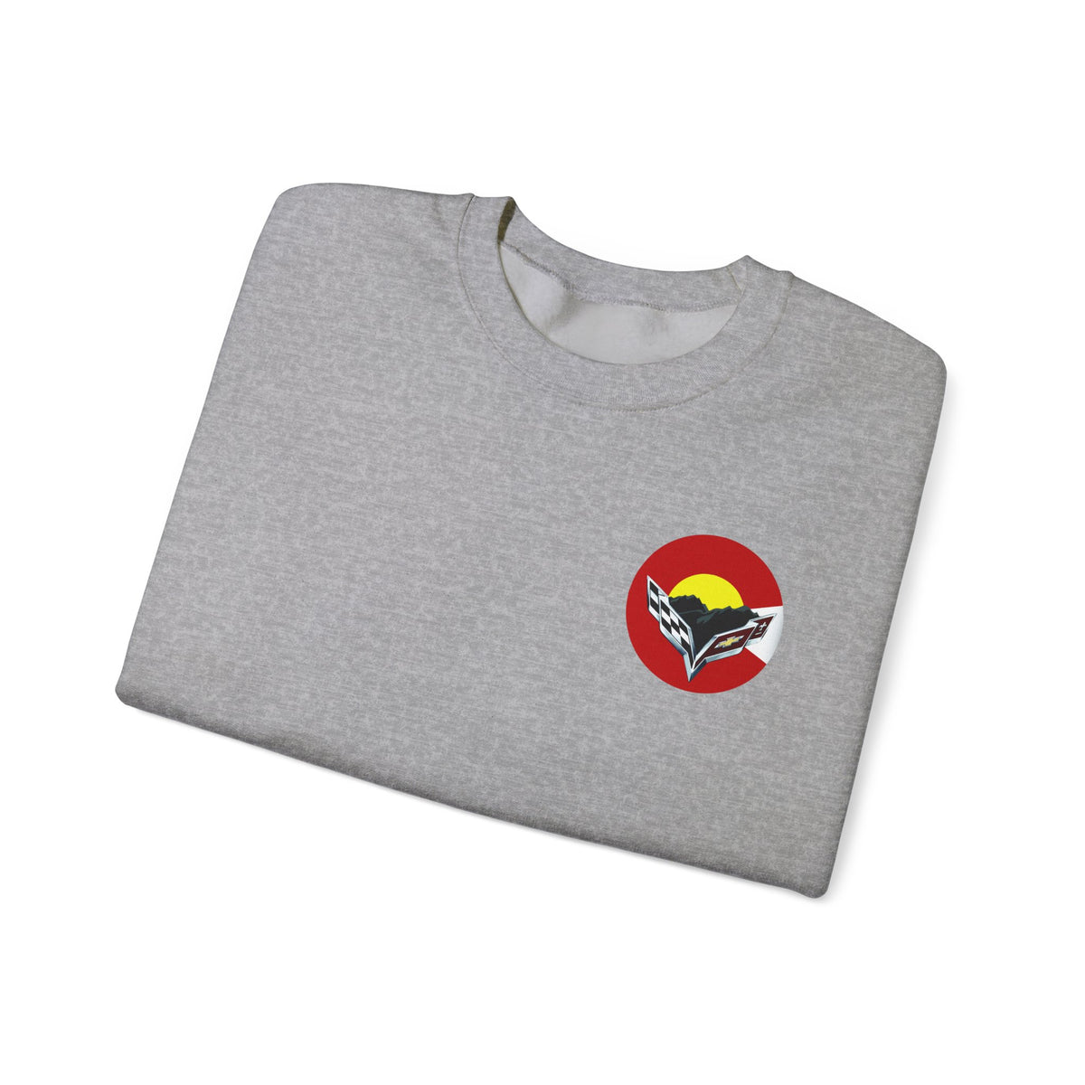 Central Colorado Corvette Club Screen Printed Sweatshirt – Unisex Heavy Blend™ Crewneck Sweatshirt