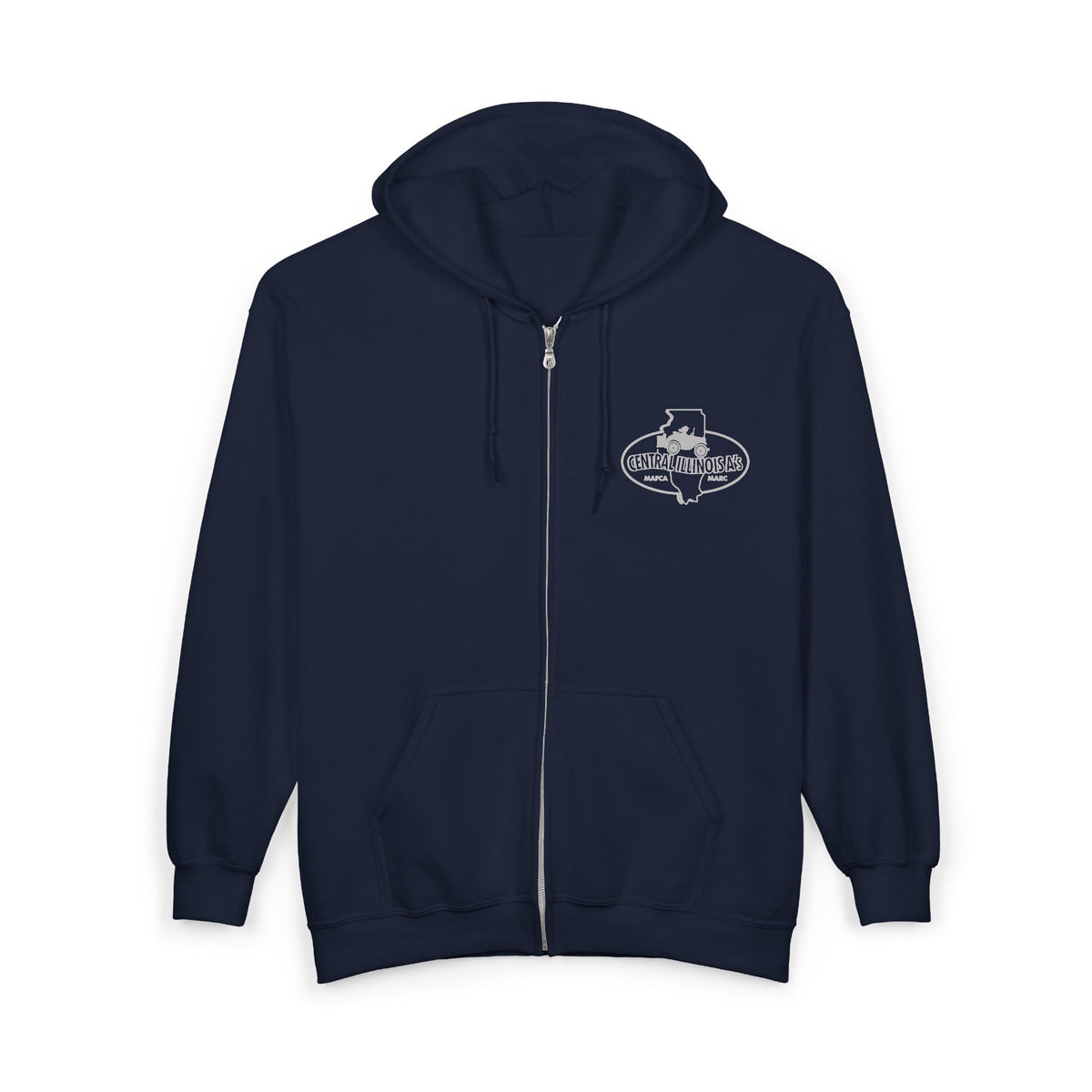 Central Illinois A's Hoodie — Printed Front and Back Logos