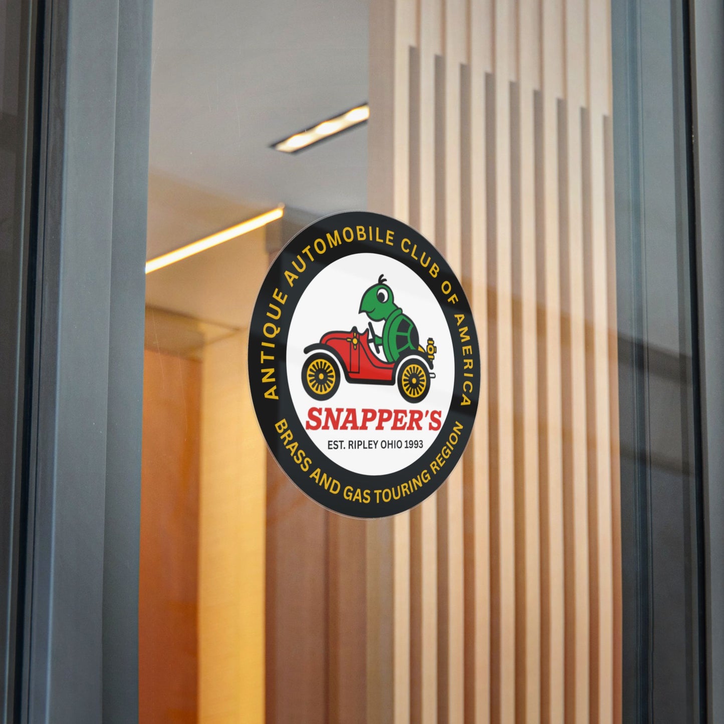 Snapper's Brass and Gas Touring Region Die-Cut Sticker — Great for your car trailer.